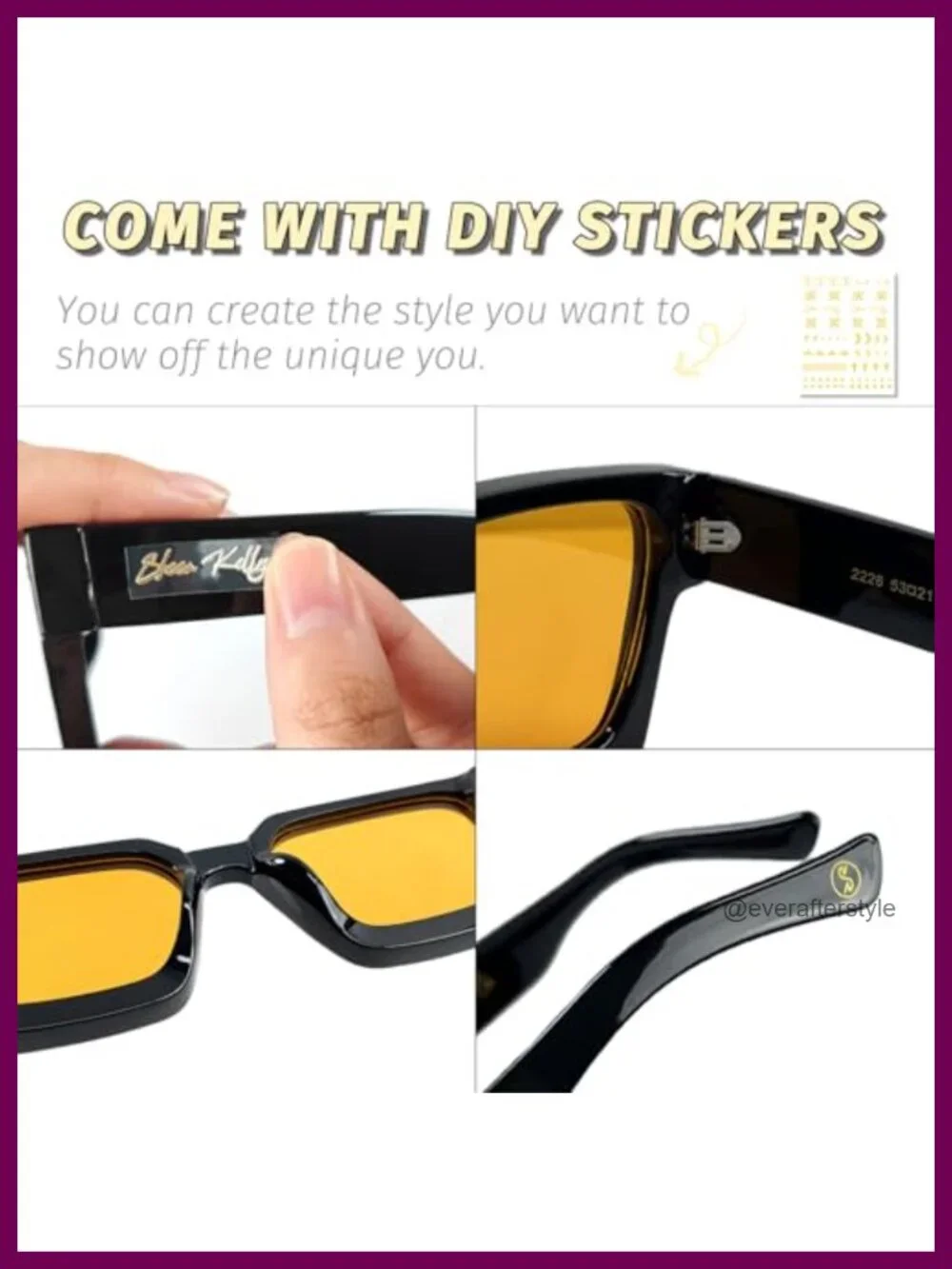 Retro Square Sunglasses for Men Women Thick Frame Polarized UV400
